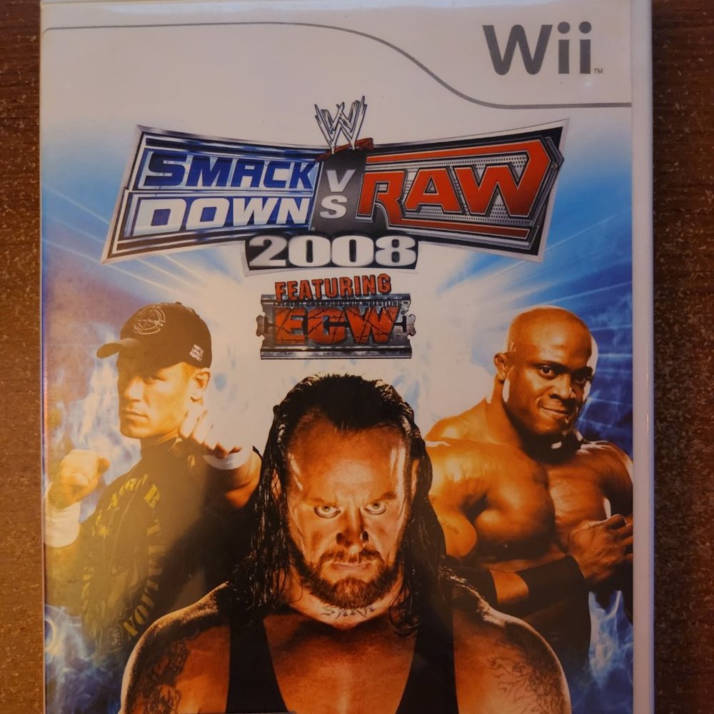 Great Condition !! Nintendo Wii ~WWE SmackDown vs Raw 2008 Wrestling Game